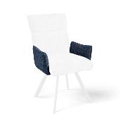 CHAISE ARTHEMIS BLEU PIEDS BOIS
