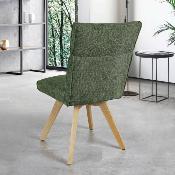 CHAISE ARTHEMIS VERT PIEDS BOIS