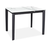TABLE DE REPAS JAMES CERAMIQUE BLANC MARBRE 120x90x90cm