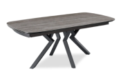 TABLE DE REPAS ASTANA EN CERAMIQUE GRIS NUANCE 190/240/290x95x76cm
