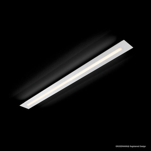 GROSSMANN PLAFONNIER FIS 4 LED LONG GRIS METALLIQUE ALUMINIUM BROSSE