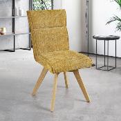 CHAISE ARTHEMIS JAUNE PIEDS BOIS