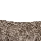 Fauteuil Marjorie - Tissu Chenille Taupe & Pied Noir