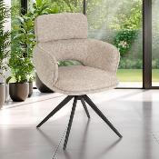 CHAISE CECILE AVEC ACCOUDOIRS BEIGE