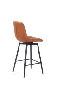 CHAISE HAUTE OSLO PIVOTANTE MICROFIBRE COGNAC