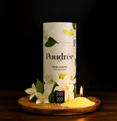 POUDREE BOUGIE EN PERLES DE CIRE ECLAT DE JASMIN 500gr