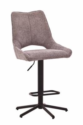 CHAISE DE BAR STORMY GRIS  PIVOTANTE SUR PISTON 