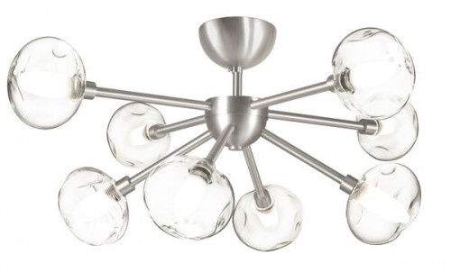 CVL PLAFONNIER  LAIKA 8L NICKEL 