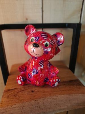 POMME PIDOU OURS TOTO ROSE PM MOTIF COEURS  