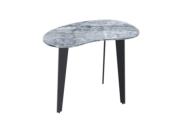 BOUT DE CANAPE SILVERSTONE MARBRE ONYX BLEU PIEDS PLEINS 
