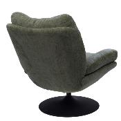 Fauteuil Marjorie - Tissu Vert & Pied Noir