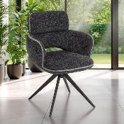 CHAISE CECILE AVEC ACCOUDOIRS ANTHRACITE