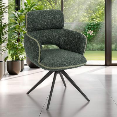 CHAISE CECILE AVEC ACCOUDOIRS VERT BOUTEILLE