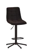 CHAISE DE BAR OSLO PIVOTANTE NOIR-MARRON