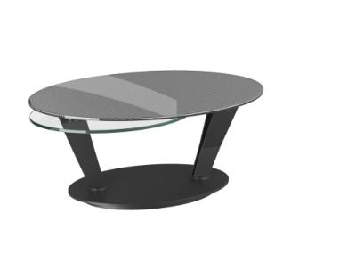 TABLE BASSE OVALIA MAILLE ACIER 