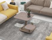 TABLE BASSE QUATTRO CERAMIQUE ARGILE