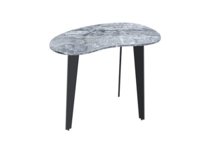 BOUT DE CANAPE SILVERSTONE MARBRE ONYX BLEU PIEDS PLEINS 