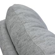 Fauteuil Marjorie - Tissu Gris Clair & Pied Chromé