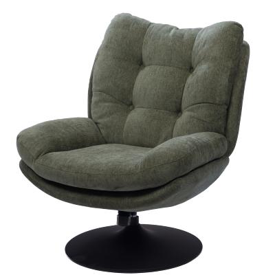 Fauteuil Marjorie - Tissu Vert & Pied Noir