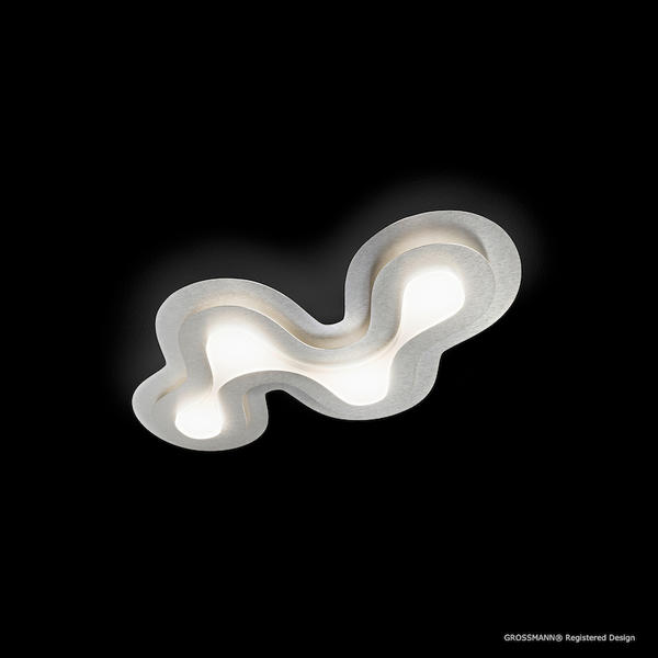 GROSSMANN PLAFONNIER DELIA LED 4L PM GRIS METALLIQUE ALUMINIUM