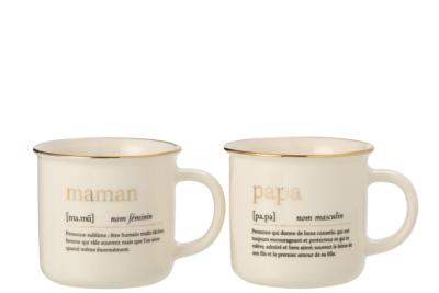 MUG MESSAGE MAMAN CERAMIQUE OR         