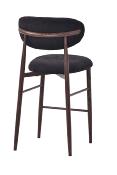 CHAISE SNACK COOL NOIR-MARRON BOIS MIEL