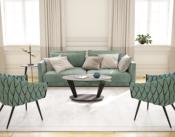 TABLE BASSE OVALIA CERAMIQUE SILVER