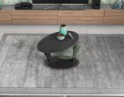 TABLE BASSE OVALIA CERAMIQUE TITANE