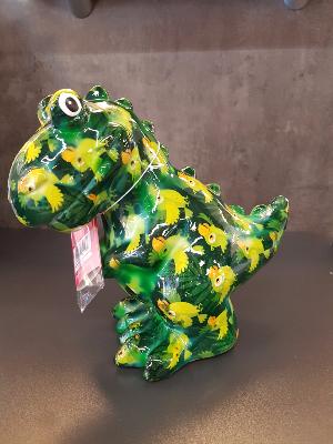 POMME PIDOU T-REX TITO VERT PM MOTIF PERROQUETS