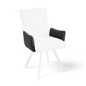 CHAISE ARTHEMIS ANTHRACITE PIEDS METAL