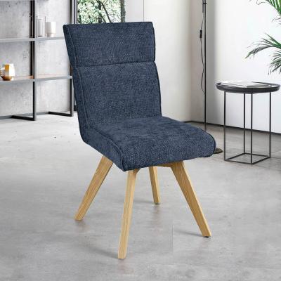 CHAISE ARTHEMIS BLEU PIEDS BOIS