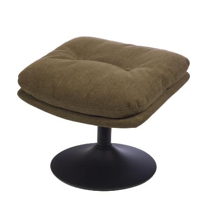 Repose-Pieds Marjorie - Tissu Kaki & Pied Noir