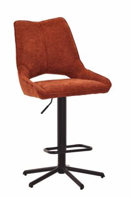 CHAISE DE BAR STORMY  TERRACOTTA PIVOTANTE SUR PISTON