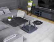 TABLE BASSE QUATTRO CERAMIQUE TITANE
