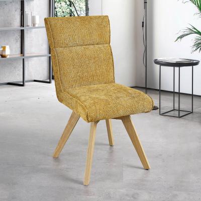 CHAISE ARTHEMIS JAUNE PIEDS BOIS