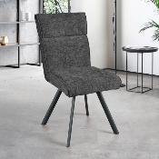 CHAISE ARTHEMIS ANTHRACITE PIEDS METAL