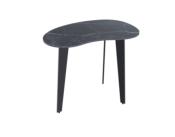 BOUT DE CANAPE SILVERSTONE MARBRE MARQUINA PIEDS PLEINS 