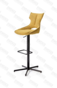 CHAISE HAUTE CAMILLE AVEC PISTON BRUN DORE