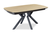 TABLE DE REPAS ASTANA EN CERAMIQUE TON CHENE 160/200/240x95x76cm