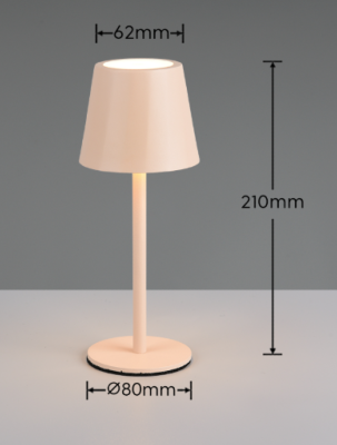 LAMPE DE TABLE RECHARGEABLE DIAZ SABLE