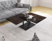 TABLE BASSE OPERA CERAMIQUE ACIER