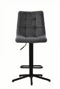 CHAISE DE BAR OSLO PIVOTANTE MICROFIBRE ANTHRACITE