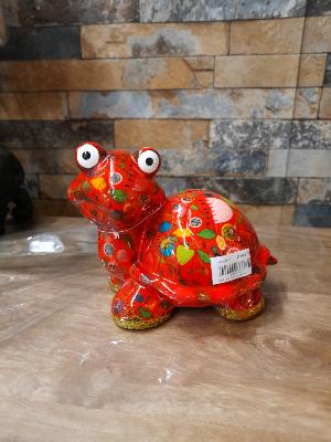 POMME PIDOU TORTUE ZEPPY ROUGE PM MOTIF FLEURS DES BOIS 