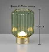 LAMPE DE TABLE RECHARGEABLE LORD VERT