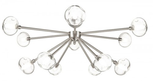 CVL PLAFONNIER  LAIKA 12L NICKEL 
