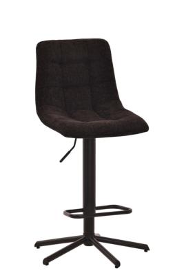 CHAISE DE BAR OBVIOUS NOIR-MARRON PIVOTANTE SUR PISTON