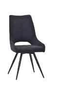 CHAISE STORMY PIVOTANTE NOIR MARRON