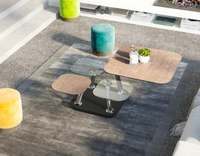 TABLE BASSE QUATTRO CERAMIQUE ARGILE