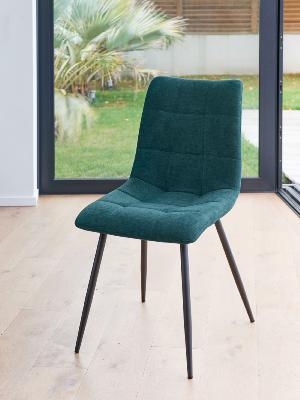 CHAISE ANGELE BLEU TURQUOISE