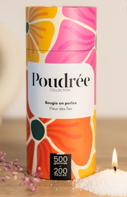 POUDREE BOUGIE EN PERLES DE CIRE FLEURS DES ILES 500gr